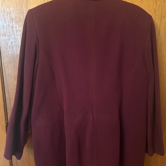 Vintage wool blazer jacket burgundy - Picture 4 of 7